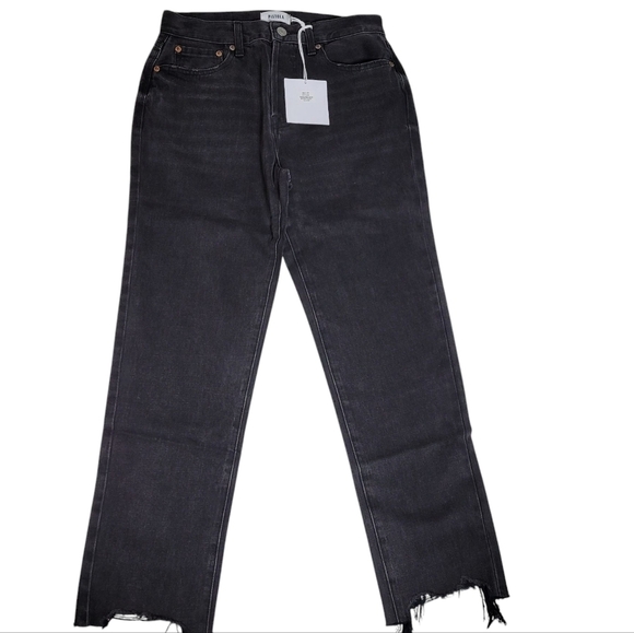 Charlie Washed Black High Rise Straight Jeans Size 26 NWT - Picture 6 of 13